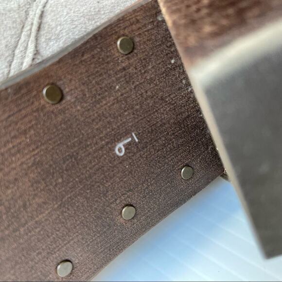 Sam Edelman Louie suede fringe ankle booties boots size 9 beige - Picture 10 of 12